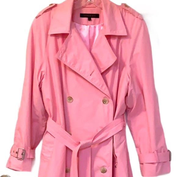 Anne Klein Jackets & Blazers - Anne Klein Pink Trench Coat Rain Coat